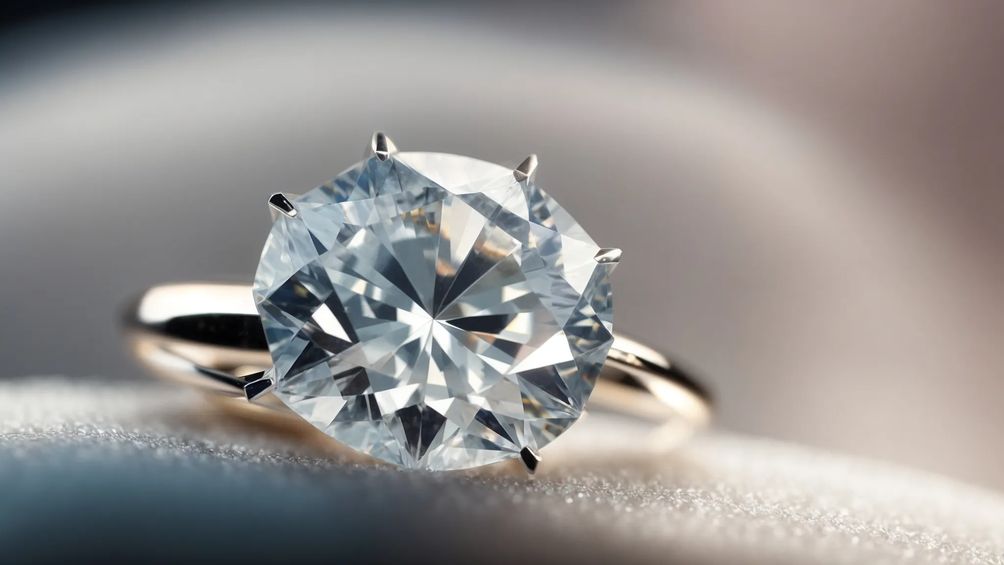 a sparkling lab-grown diamond on a velvet cushion inside katz jewelry co's inviting, well-lit showroom.